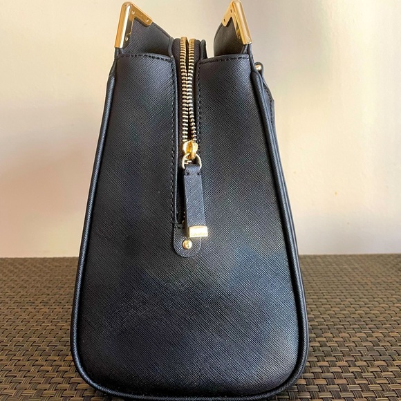 NWOT Calvin Klein Classic Gold Accented Satchel - Picture 4 of 16